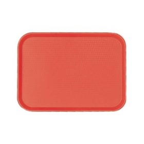 CAMBRO - Lot de 24 plateaux polypropylène à rebord élevé 345 x 265 Rouge