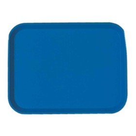 CAMBRO - Lot de 12 plateaux polypropylène à rebord élevé 457 x 355 Bleu marine