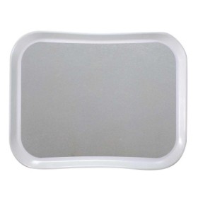 CAMBRO - Lot de 12 plateaux polyester forme profilée 457 x 355 Gris perle