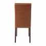 BOLERO - Chaise dossier haut en simili cuir marron patiné x2