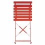 BOLERO - Lot de 2 chaises de terrasse en acier coloré rouges