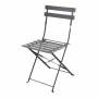 BOLERO - Lot de 2 chaises de terrasse en acier coloré noires