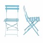 BOLERO - Lot de 2 chaises de terrasse en acier coloré bleues turquoise