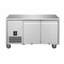 POLAR - Table réfrigérée positive inox 2 portes pleines, capacité 196 L