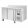POLAR - Table réfrigérée négative 2 portes avec dosseret, capacité 205 L