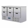 POLAR - Table réfrigérée 6 tiroirs 368L - inox
