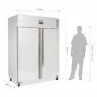 POLAR - Armoire de congélation inox 1300 L, 2 portes GN 2/1 - Série U