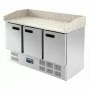 POLAR - Comptoir à pizza réfrigéré dessus granite 3 portes Série G 368L 