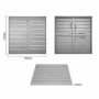 BOLERO - Plateau de table carré en aluminium gris clair 700 mm