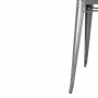 BOLERO - Table carrée en acier gris métallisé bistro 668 mm