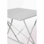 BOLERO - Table de terrasse carrée en acier grise 600 mm