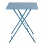 BOLERO - Table de terrasse carrée en acier bleue 600 mm
