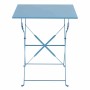 BOLERO - Table de terrasse carrée en acier bleue 600 mm