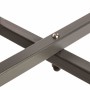 BOLERO - Table de bistro ronde en acier ajouré grise Ø 600 mm