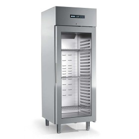 AFINOX - Armoire froide négative cuve inox emboutie GN 2/1 1 porte vitrée 700 L