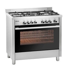 BARTSCHER - Cuisinière à gaz 5 feux vifs sur four électrique