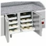 DIAMOND - Meuble pizza 3 portes 2 tiroirs neutres 1 tiroir ustensiles, 600 x 400