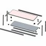 DIAMOND - Table de travail centrale avec étagère inférieure 1400 mm