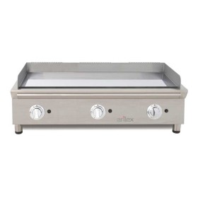 ARILEX - Plancha Fry-Top à gaz en acier chromé L. 1000 mm