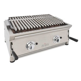 ARILEX - Barbecue pierre de lave à gaz grille acier inoxydable L. 692 mm