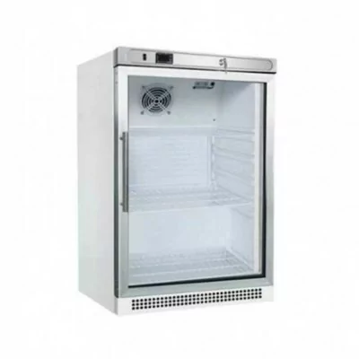 FURNOTEL - Armoire froide positive laquée blanche 200 L 1 porte vitrée