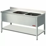 Plonge Inox Professionnelle - Bac Plonge - 1 Bac, 2 Bacs